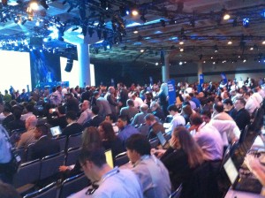 The start of VMWorld2010's 1st keynote session The start of VMWorld2010's 1st keynote session